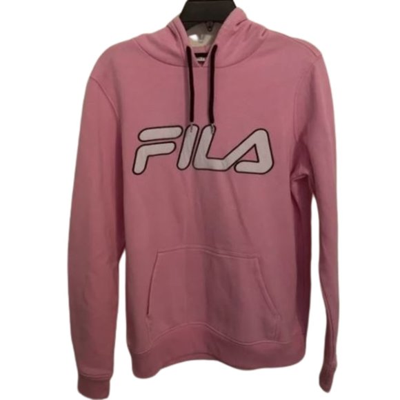 Fila Pink Hoodie‎ Sweatshirt Size Large. Pre-loved in Good Condition - Picture 1 of 16
